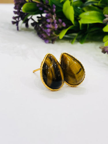 Tiger Stone Drop Earrings